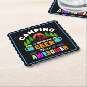 Camping is Awesome Bier Maak het nog beter-67357 Kartonnen Onderzetters (Gebogen)