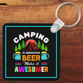 Camping is Awesome Bier Maak het nog beter-67357 Sleutelhanger (Achterkant)