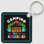 Camping is Awesome Bier Maak het nog beter-67357 Sleutelhanger (Achterkant)