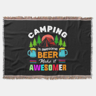 Camping is Awesome Bier Maakt het Nog Awesomer-673 Deken