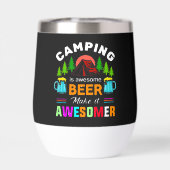 Camping is Awesome Bier Maakt het Nog Leuker-67357 (Achterkant)
