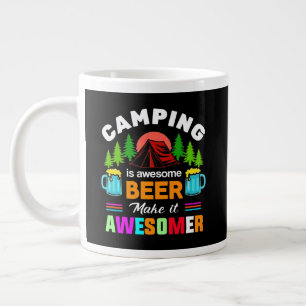 Camping is Awesome Bier Maakt het Nog Leuker-67357 Grote Koffiekop