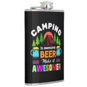 Camping is Awesome Bier Maakt het Nog Leuker-67357 Heupfles (Rechts)