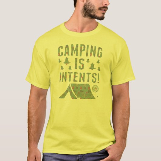 Camping is bedoeld t-shirt (Voorkant)