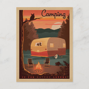 Camping is bedoeld voor Natuur Lovers Briefkaart