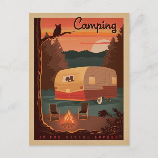 Camping is bedoeld voor Natuur Lovers Briefkaart (Voorkant)