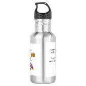 Camping is beter met koude bier en goede vrienden waterfles  (Achterkant)