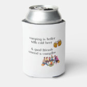 Camping is beter met koude bier op een blikjeskoeler (Blikje Achterkant)