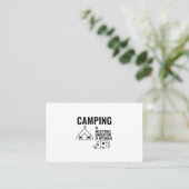 CAMPING IS EEN ONVERMIJDELIJK ONDERWIJS. VISITEKAARTJE (Staand voorkant)