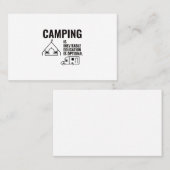 CAMPING IS EEN ONVERMIJDELIJK ONDERWIJS. VISITEKAARTJE (Voorkant / Achterkant)