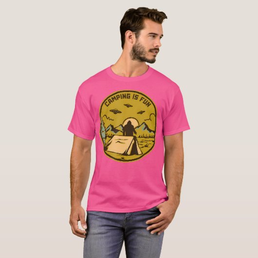 Camping is een vage grappige camping van de boddeb t-shirt (Voorkant volledig)