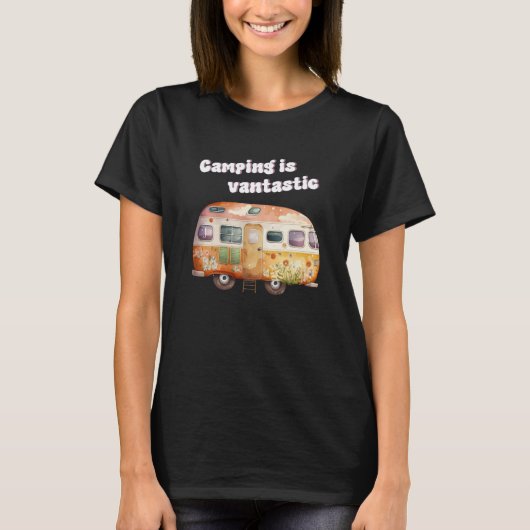 Camping is fantastic camper van camping t-shirt (Voorkant)