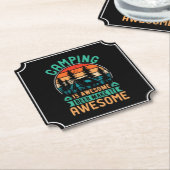 Camping is Geweldig Bier Maakt het Geweldig Kartonnen Onderzetters (Gekanteld)