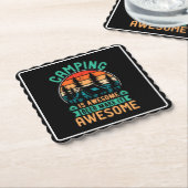 Camping is Geweldig Bier Maakt het Geweldig Kartonnen Onderzetters (Gebogen)