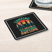 Camping is Geweldig Bier Maakt het Geweldig Kartonnen Onderzetters (Schuin)