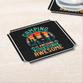 Camping is Geweldig Bier Maakt het Geweldig Kartonnen Onderzetters (Gekanteld)