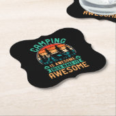 Camping is geweldig bier Maakt het geweldig Kartonnen Onderzetters (Gekanteld)