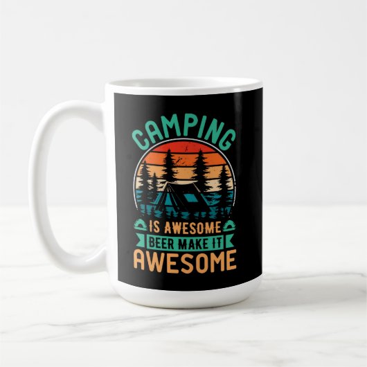 Camping is Geweldig Bier Maakt het Geweldig Koffiemok (Links)