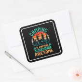 Camping is Geweldig Bier Maakt het Geweldig Vierkante Sticker (Envelop)
