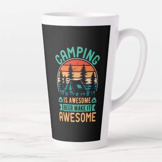 Camping is Geweldige Bier Maakt het Geweldig Latte Mok (Rechts)