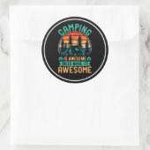 Camping is Geweldige Bier Maakt het Geweldig Ronde Sticker (Tas)