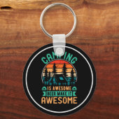 Camping is Geweldige Bier Maakt het Geweldig Sleutelhanger (Voorkant)