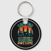 Camping is Geweldige Bier Maakt het Geweldig Sleutelhanger (Achterkant)