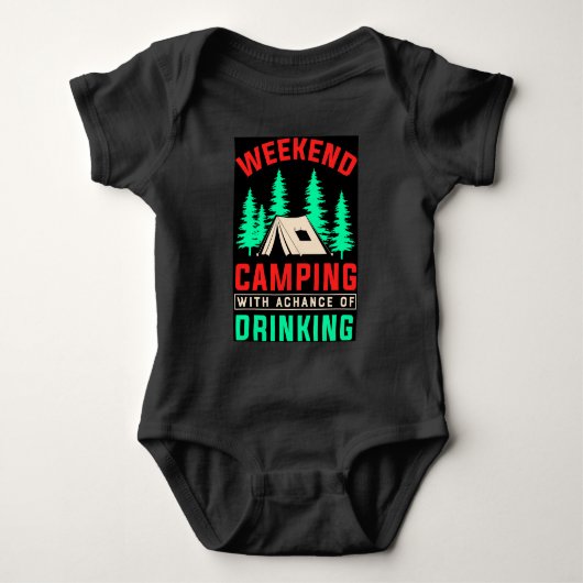 Camping is Geweldige Bier Maakt het Nog Geweldiger Romper (Voorkant)