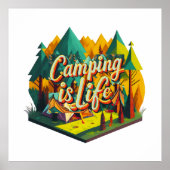 Camping is het leven poster (Voorkant)