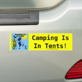 Camping is in het ontwerp van de tenten bumpersticker (Op auto)