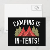 Camping is in tenten! briefkaart (Voorkant / Achterkant)