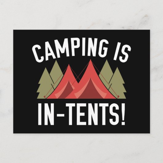 Camping is in tenten! briefkaart (Voorkant)