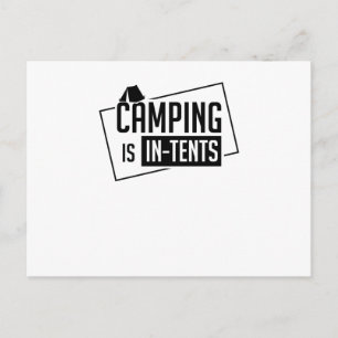 Camping is in tenten briefkaart