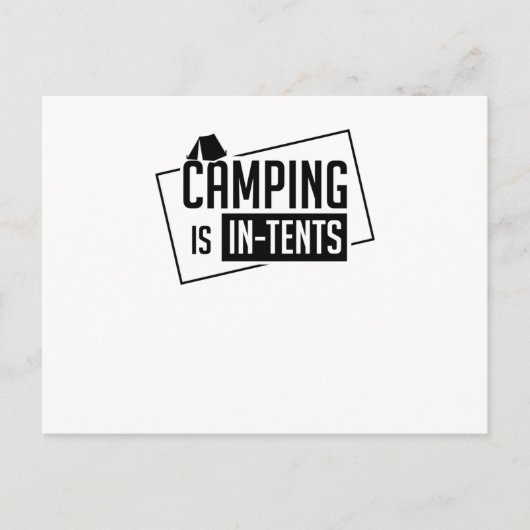 Camping is in tenten briefkaart (Voorkant)