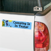 Camping is in tenten bumpersticker (Op Truck)