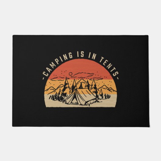 Camping is in tenten deurmat (Voorkant)