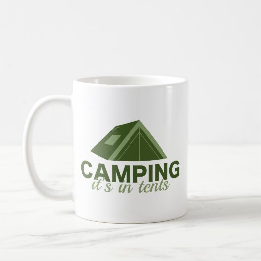Camping is in tenten koffiemok (Links)