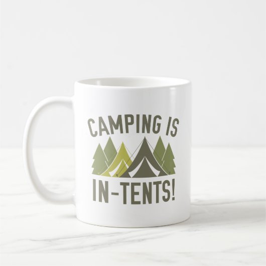 Camping is in tenten! koffiemok (Links)