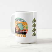 Camping is in tenten koffiemok (Voorkant links)