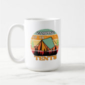 Camping is in tenten koffiemok (Links)