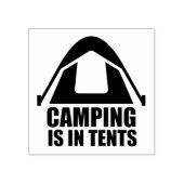 Camping is in tenten rubberstempel (Afrduk)