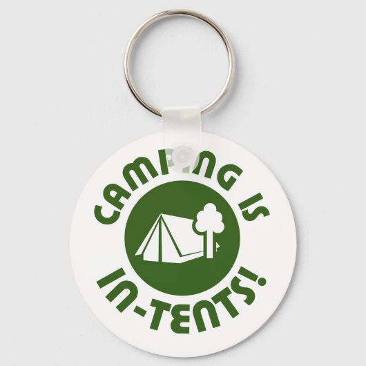 Camping is in tenten sleutelhanger (Voorkant)