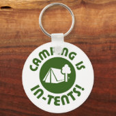 Camping is in tenten sleutelhanger (Voorkant)