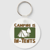 Camping is in tenten sleutelhanger (Voorkant)