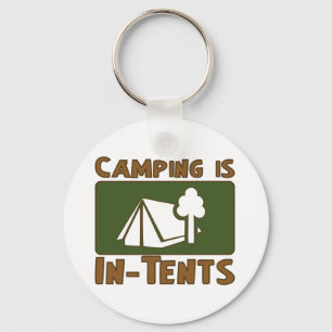 Camping is in tenten sleutelhanger