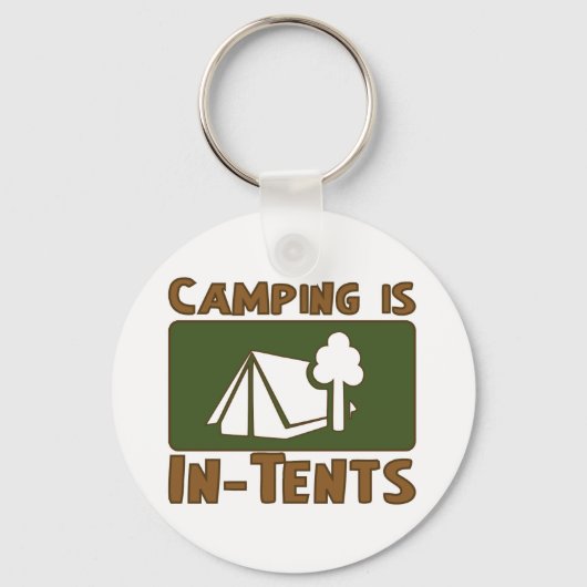 Camping is in tenten sleutelhanger (Voorkant)
