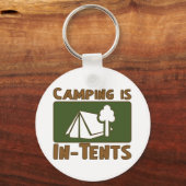 Camping is in tenten sleutelhanger (Voorkant)