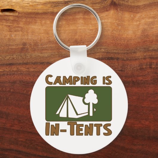 Camping is in tenten sleutelhanger (Voorkant)