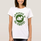 camping is in tenten t-shirt (Voorkant)