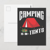 Camping is in tents cadeau voor campers briefkaart (Voorkant / Achterkant)
